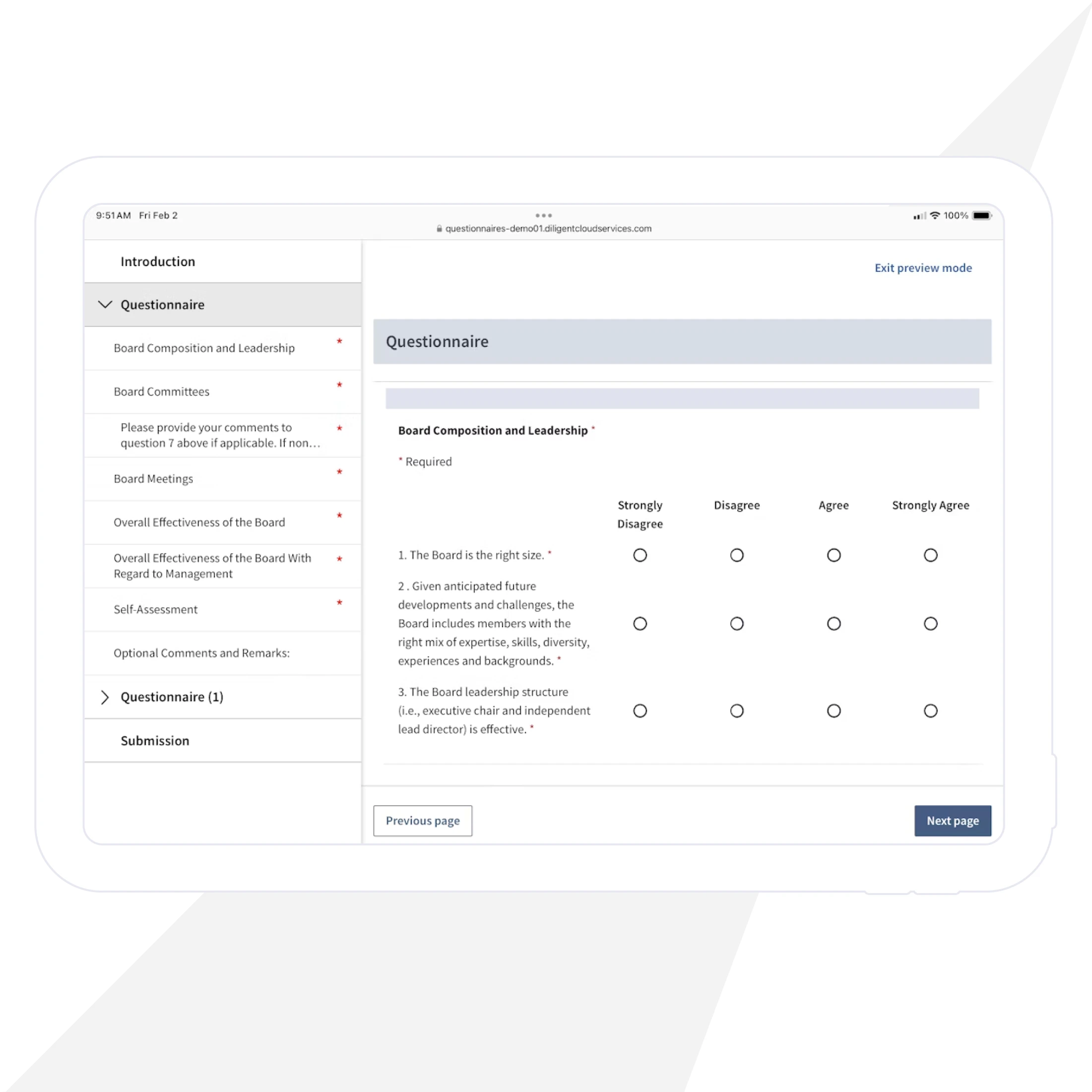 screenshot of Diligent Boards